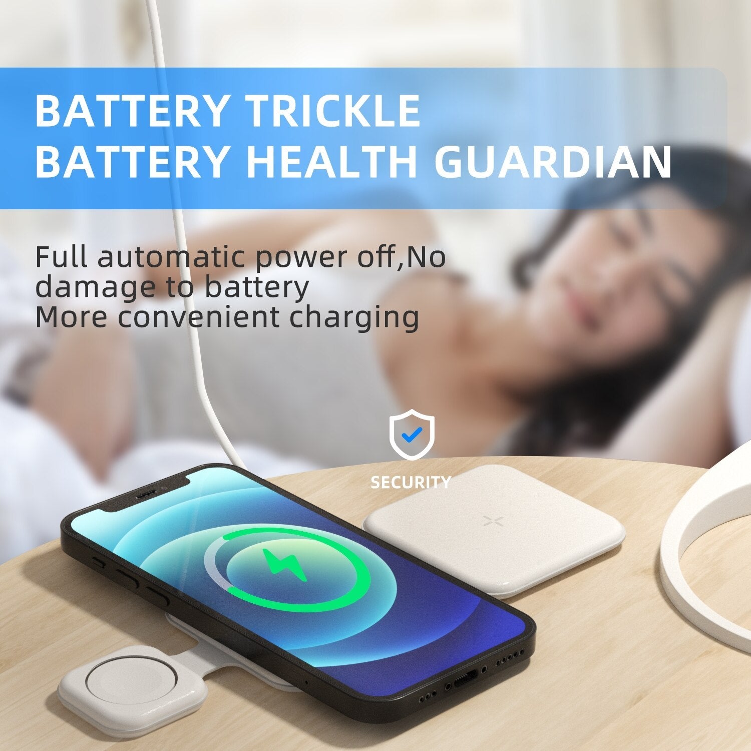 3 In 1 Magnetic Foldable Wireless Charger Charging Station Multi - device Folding Cell Phone Wireless Charger Gadgets - NextXPWhite