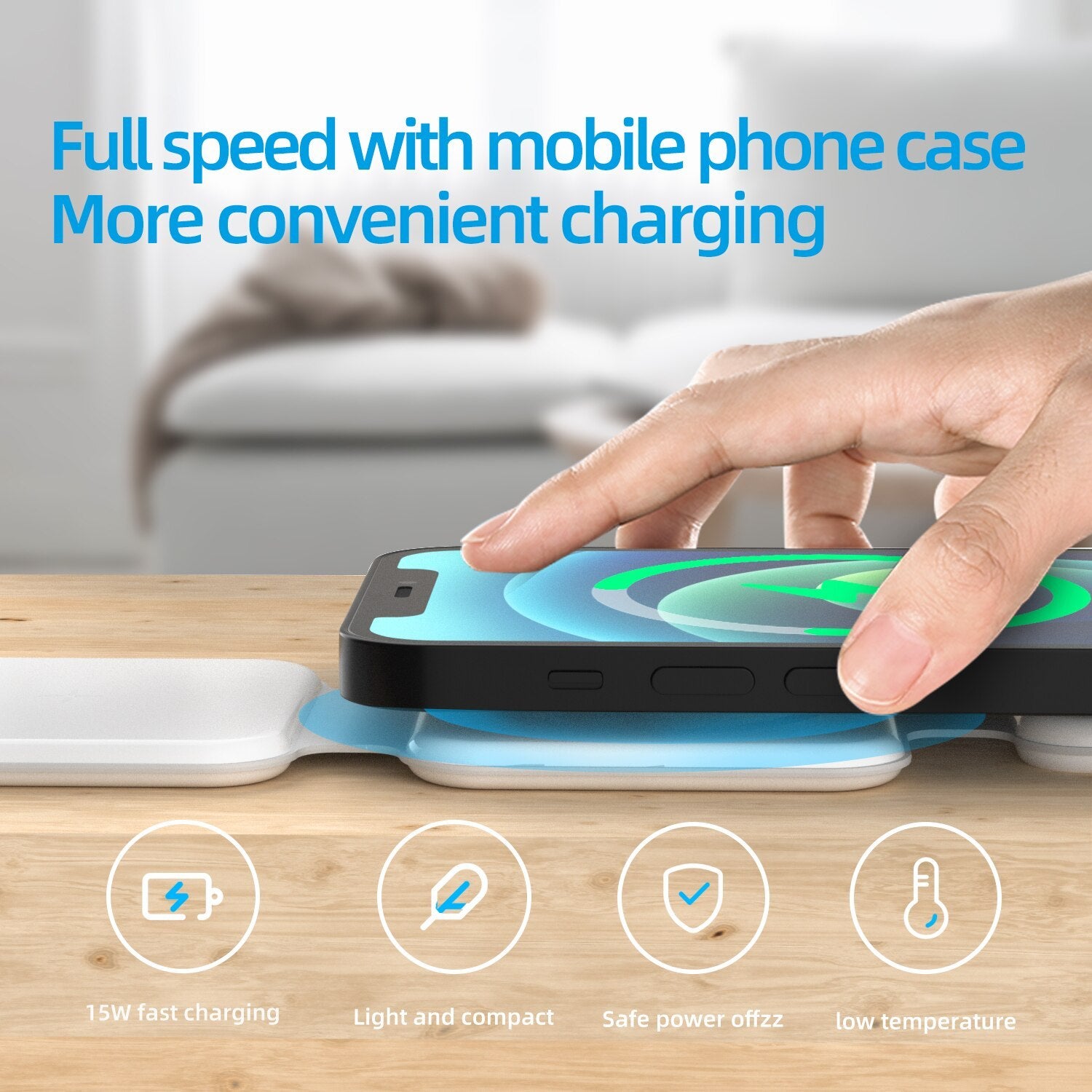 3 In 1 Magnetic Foldable Wireless Charger Charging Station Multi - device Folding Cell Phone Wireless Charger Gadgets - NextXPWhite